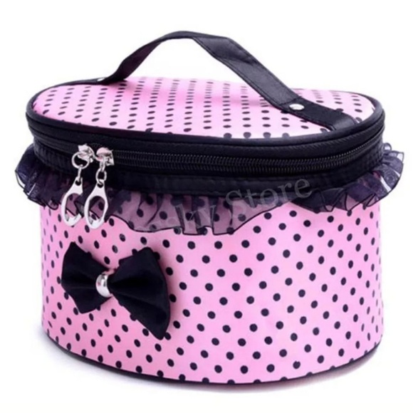Handbags - Makeup/Toiletry Bag pink &black